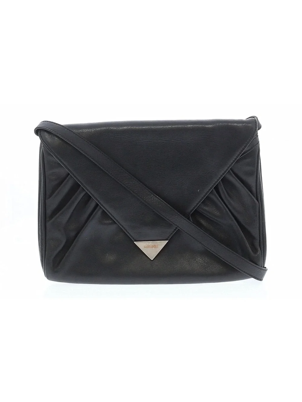 Celine Black Leather Envelope Crossbody Bag